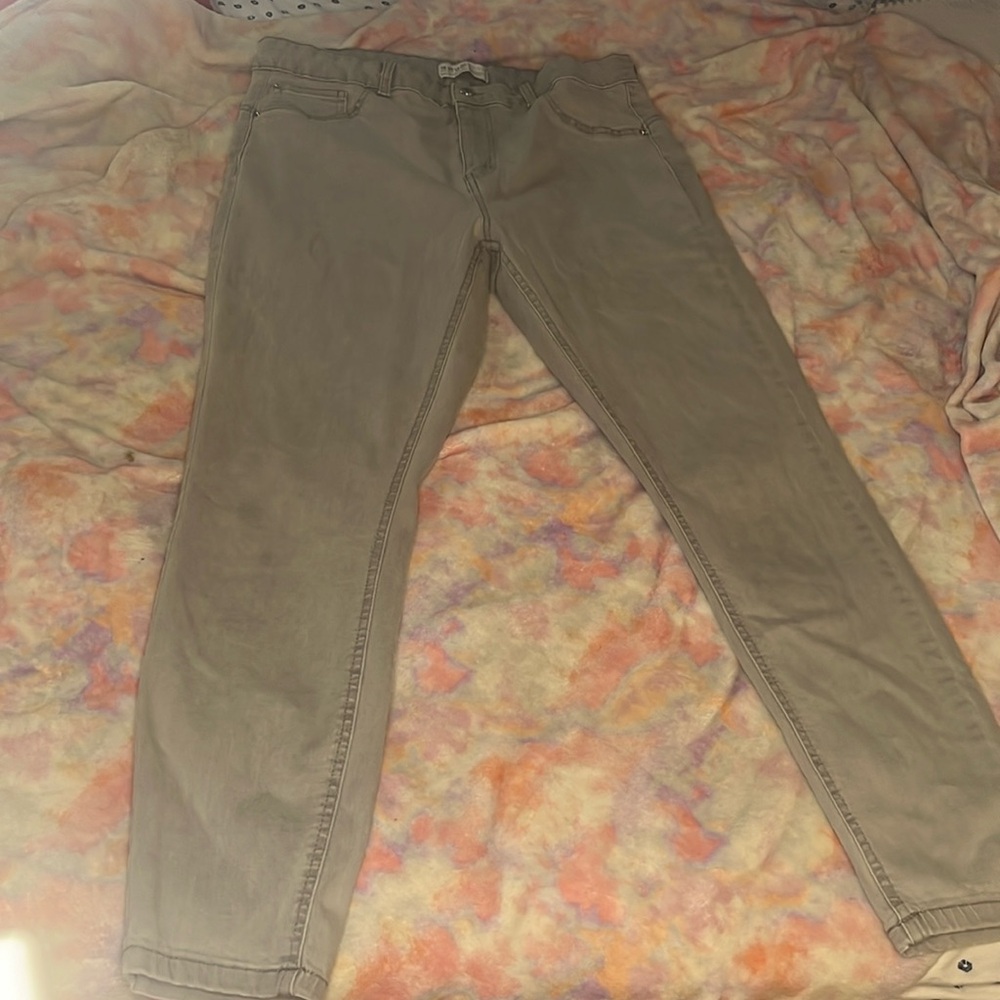A gray pair of jeans. Cute but basic